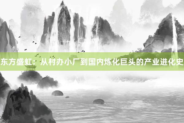 东方盛虹：从村办小厂到国内炼化巨头的产业进化史