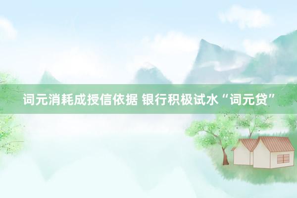 词元消耗成授信依据 银行积极试水“词元贷”