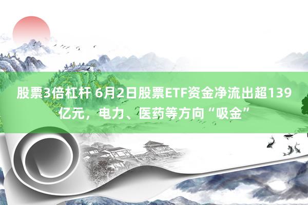 股票3倍杠杆 6月2日股票ETF资金净流出超139亿元，电力、医药等方向“吸金”