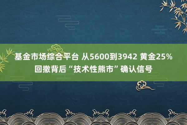基金市场综合平台 从5600到3942 黄金25%回撤背后“技术性熊市”确认信号