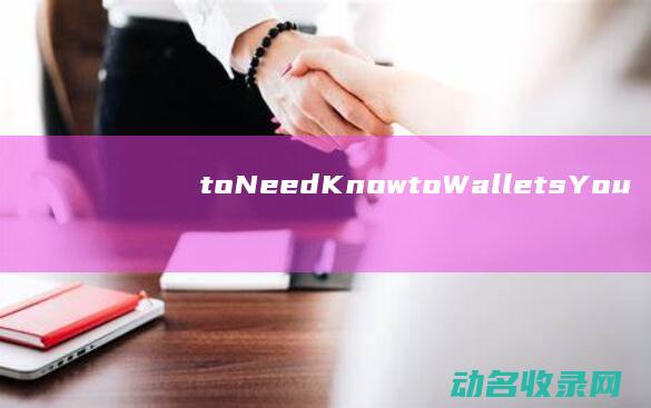 to Need Know to Wallets You What Introduction Ultimate The Blockchain (toneedle)